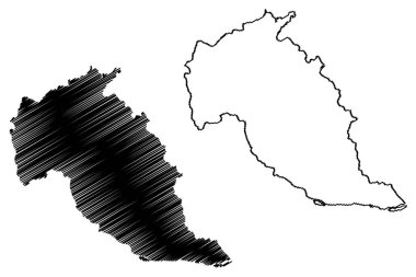 Marilandia Belediyesi (Espirito Santo Eyaleti, Brezilya Belediyeleri, Brezilya Federatif Cumhuriyeti) harita vektör çizimi, çizim Marilndia haritası