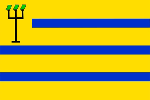 Bandiera Del Comune Oostzaan Olanda Settentrionale Provincia Noord Holland Regno — Vettoriale Stock