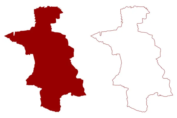 Aarau District Switzerland Swiss Confederation Canton Aargau Map Vector Illustration — Stock Vector