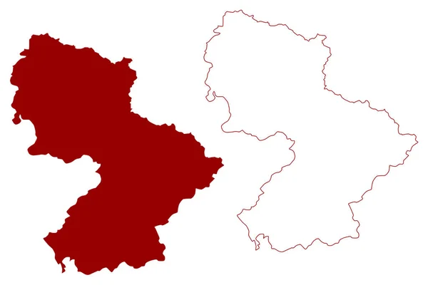 Район Праттих Давос Швейцария Швейцарская Конфедерация Кантон Гризон Швейцария Карта — стоковый вектор