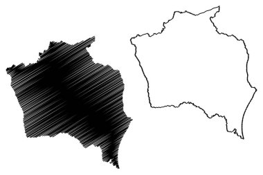 Başkan Kennedy Belediyesi (Espirito Santo Eyaleti, Brezilya Belediyeleri, Brezilya Federatif Cumhuriyeti) harita vektör çizimi, çizim haritası