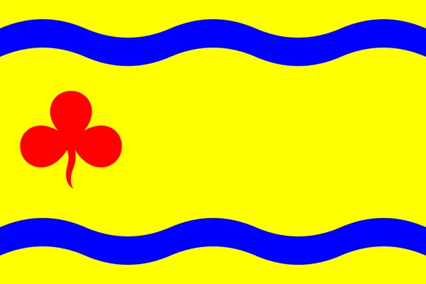 Flagga För Hardenbergs Stad Och Kommun Provinsen Overijssel Eller Oaverysel — Stock vektor