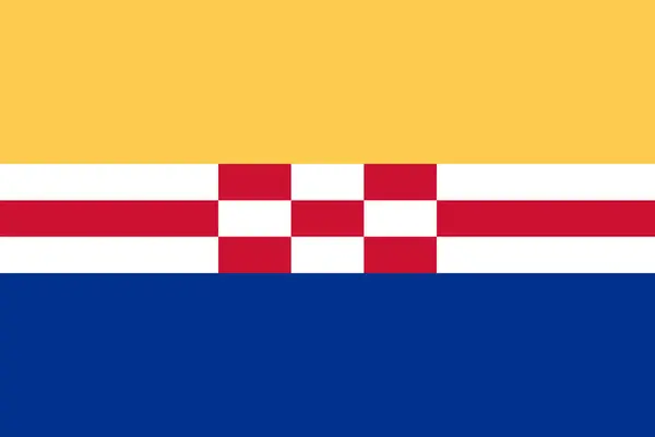 Flagga För Kommunen Zwartewaterland Provinsen Overijssel Eller Oaverysel Konungariket Nederländerna — Stock vektor