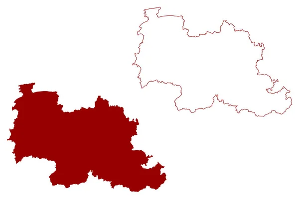 Weinfelden District Suíça Confederação Suíça Cantão Thurgau Thurgovia Mapa Ilustração — Vetor de Stock