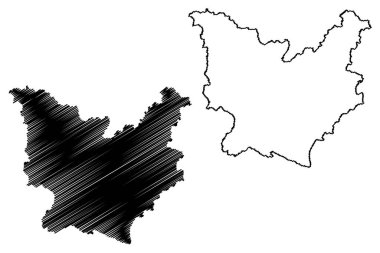 Alfredo Chaves municipality (Espirito Santo state, Municipalities of Brazil, Federative Republic of Brazil) map vector illustration, scribble sketch Alfredo Chaves map