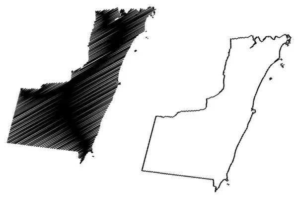 维拉韦尔哈市 圣埃斯皮里图州 巴西市 巴西联邦共和国 地图矢量图解 素描维勒韦尔哈市地图 — 图库矢量图片