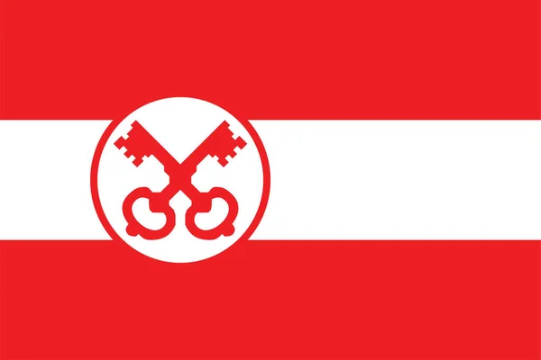Bendera Kota Leiden Dan Munisipalitas Holland Selatan Atau Provinsi Zuid - Stok Vektor