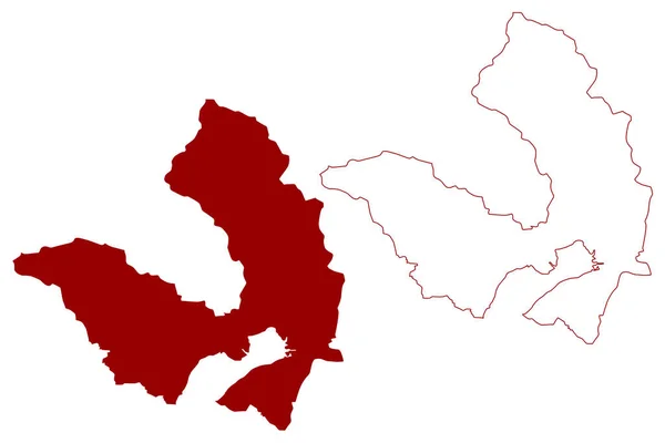 Locarno District Switzerland Swiss Confederation Republic Canton Ticino Tessin Map — Stock Vector