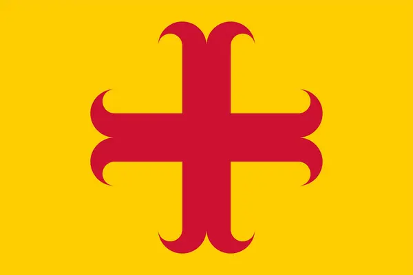 Vlag Van Oegstgeest Stad Gemeente Zuid Holland Zuid Holland Koninkrijk — Stockvector