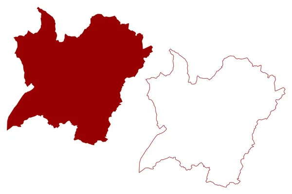 Mendrisio District Швейцария Швейцарская Конфедерация Республика Кантон Тичино Тессин Map — стоковый вектор