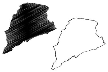 Aalten Belediyesi (Hollanda Krallığı, Hollanda, Gelderland veya Guelders ili) harita vektör çizimi, çizim Aalten haritası