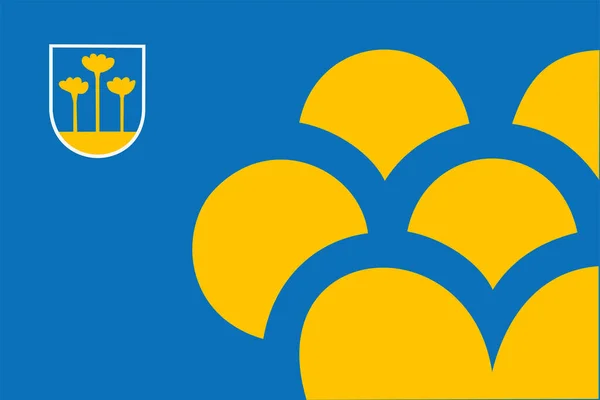 Vlajka Města Zoetermeer Obce Jižní Holandsko Nebo Provincie Zuid Holland — Stockový vektor