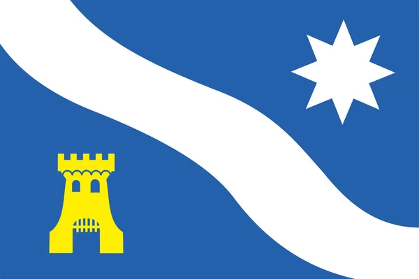 Флаг Города Муниципалитета Альфен Ден Рейн Южная Голландия Провинция Зид — стоковый вектор