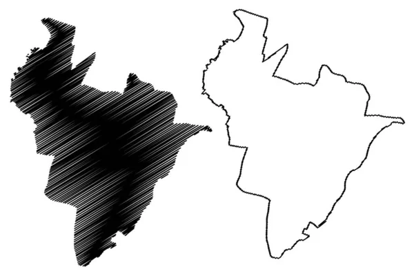 アルクマール市と自治体 オランダ王国 オランダ北部 オランダ北部 オランダ北部州 地図ベクトル図 スケッチブック アルクマール地図 — ストックベクタ