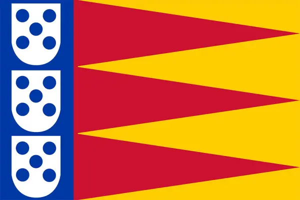 Σημαία Του Δήμου Albrandswaard Νότια Ολλανδία Επαρχία Zuid Holland Βασίλειο — Διανυσματικό Αρχείο