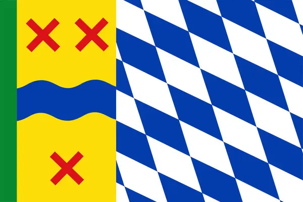 Flag Hoeksche Waard Municipality South Holland Zuid Holland Province Kingdom — Stock Vector