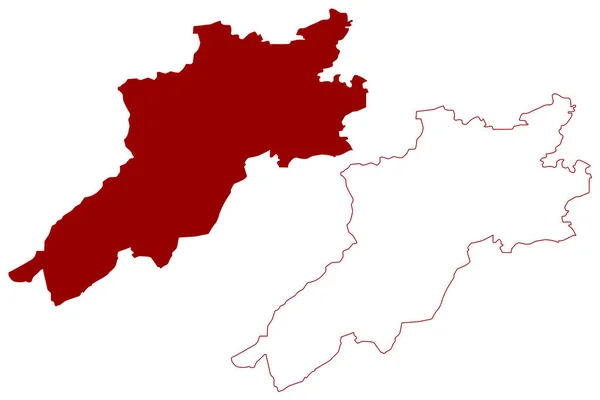 Distretto Franches Montagnes Svizzera Confederazione Svizzera Repubblica Cantone Del Giura — Vettoriale Stock