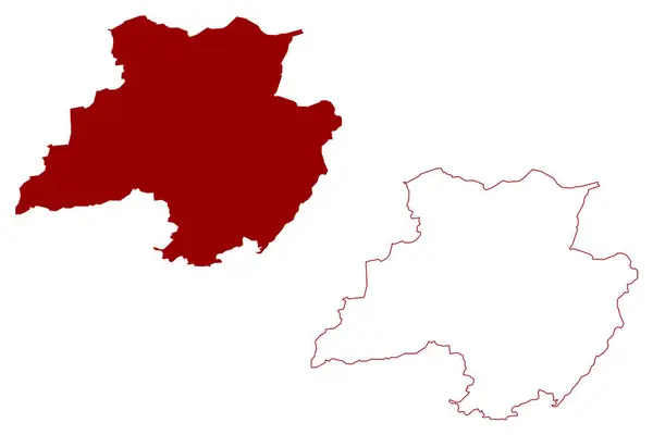 Porrentruy District Ελβετία Ελβετική Συνομοσπονδία Δημοκρατία Και Καντόνιο Jura Χάρτη — Διανυσματικό Αρχείο