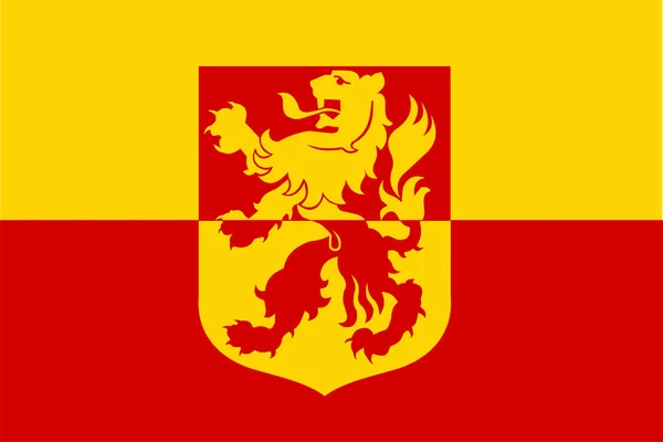 Flag Alblasserdam Municipality South Holland Zuid Holland Province Kingdom Netherlands — Stock Vector