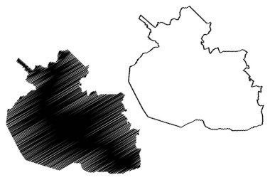 Boxtel Town ve belediye (Hollanda Krallığı, Hollanda, Kuzey Brabant veya Noord-Brabant ili) harita vektör çizimi, çizim haritası