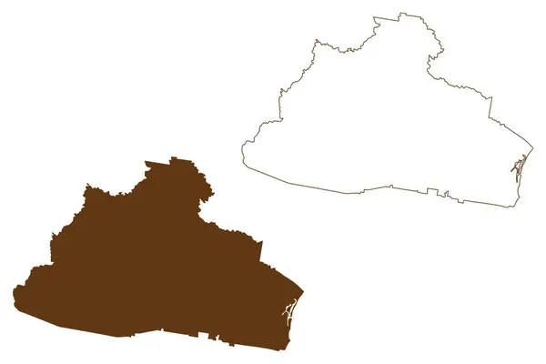 Bellingen Shire Avustralya Cumhuriyeti Yeni Güney Galler Nsw Harita Vektör — Stok Vektör
