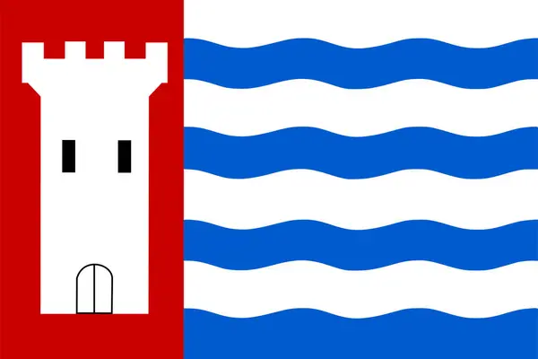 Bandiera Del Comune Nieuwegein Provincia Utrecht Regno Dei Paesi Bassi — Vettoriale Stock