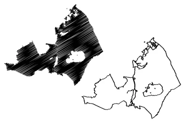 Fryske Marren Municipality Kingdom Netherlands Holland Frisia Friesland Province Map — Stock Vector