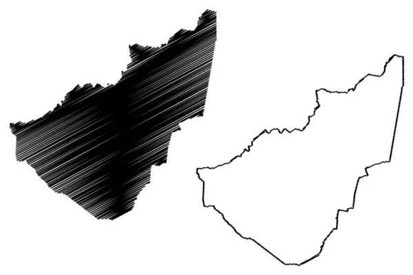 ロンド ヴェネン自治体 オランダ王国 オランダ ユトレヒト州 地図ベクトル図 スケッチマップ — ストックベクタ