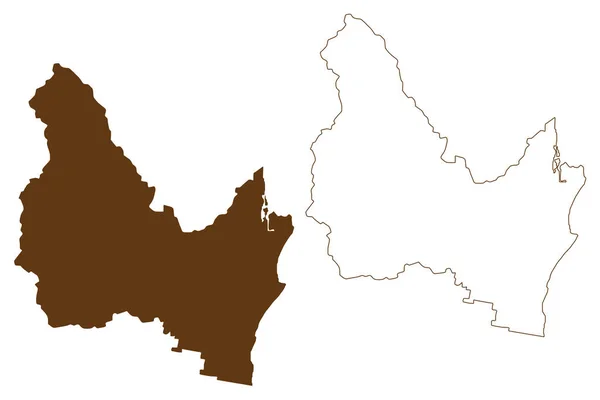 Карта Кемпси Шир Содружество Австралии Новый Южный Уэльс Nsw — стоковый вектор