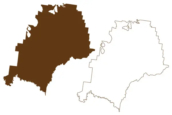 Balranald Shire Mancomunidad Australia Nueva Gales Del Sur Nsw Mapa — Vector de stock