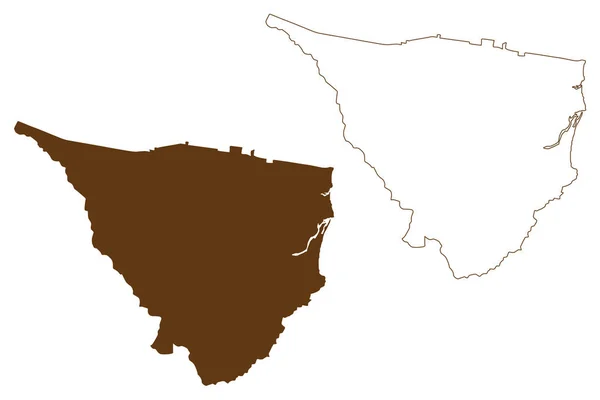 Совет Долины Намбука Commonwealth Australia New South Wales Nsw Map — стоковый вектор