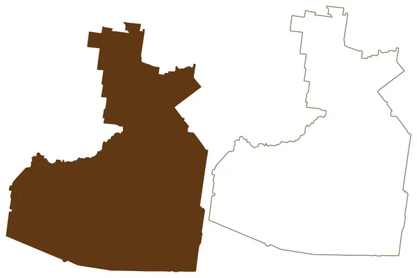 Hay Shire Mancomunidad Australia Nueva Gales Del Sur Nsw Mapa — Vector de stock