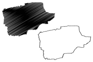 Ede Town ve belediye (Hollanda Krallığı, Hollanda, Gelderland veya Guelders ili) harita vektör çizimi, karalama çizimi Ede haritası