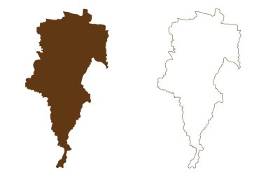 Karlı Vadiler Konseyi (Avustralya Cumhuriyeti, Yeni Güney Galler, NSW) harita vektör çizimi, karalama çizimi Karlı Vadiler haritası