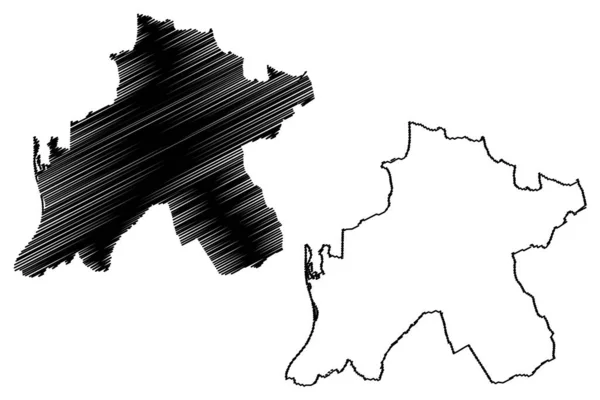 Eijsden Margraten Belediyesi Hollanda Krallığı Hollanda Limburg Harita Vektör Çizimi — Stok Vektör