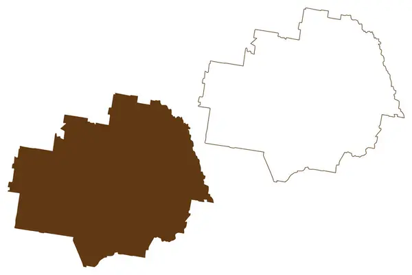 Temora Shire Avustralya Cumhuriyeti Yeni Güney Galler Nsw Harita Vektör — Stok Vektör