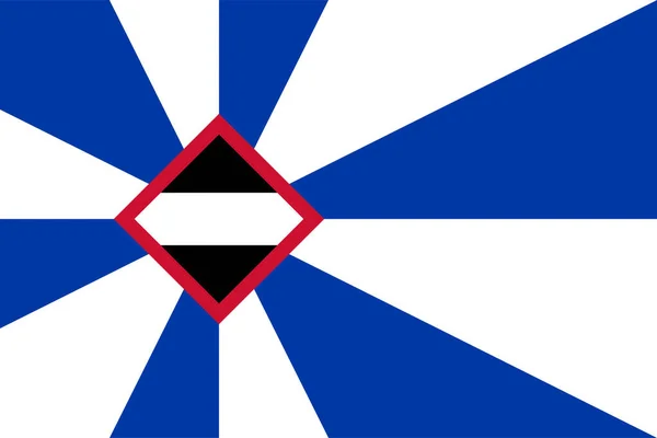 Flaga Gminy Borsele Prowincja Zeeland Królestwo Niderlandów Holandia Bossele — Wektor stockowy