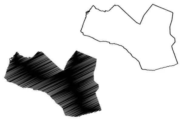 Ermelo Kommun Konungariket Nederländerna Holland Gelderland Eller Guelderprovinsen Karta Vektor — Stock vektor