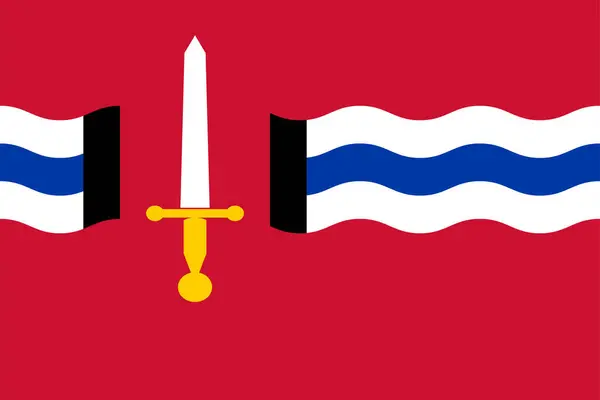Bandeira Município Reimerswaal Província Zelândia Reino Dos Países Baixos Holanda — Vetor de Stock