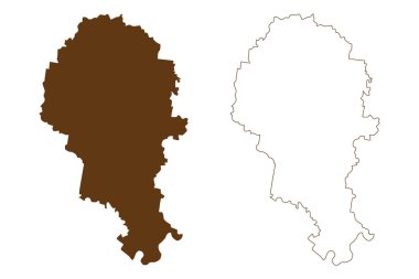 Lismore şehri (Avustralya Cumhuriyeti, Yeni Güney Galler, NSW) harita vektör çizimi, çizim Lismore haritası