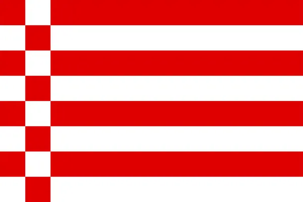 Флаг Свободного Ганзейского Города Бремен Федеративная Республика Германия Bundesrepublik Deutschland — стоковый вектор