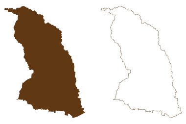 Inverell Shire (Avustralya Cumhuriyeti, Yeni Güney Galler, NSW) harita vektör çizimi, çizim Inverell haritası