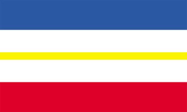 Mecklenburg-Vorpommern bayrağı (Almanya Federal Cumhuriyeti, Bundesrepublik Deutschland) Mecklenburg Batı Pomerania, MV