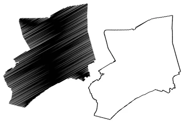 Карта Heeze Leende Муниципалитет Королевство Нидерландов Голландия Северный Брабант Провинция — стоковый вектор