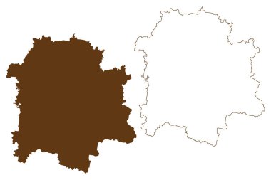 Orta-Batı Bölgesel (Avustralya Cumhuriyeti, Yeni Güney Galler, NSW) harita vektör çizimi, çizim Orta Batı Bölgesel Konseyi haritası