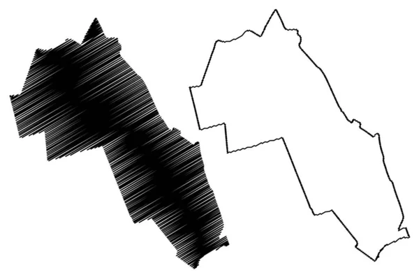 Иллюстрация Векторной Карты Города Муниципалитета Эйсселштайн Королевство Нидерландов Голландия Провинция — стоковый вектор