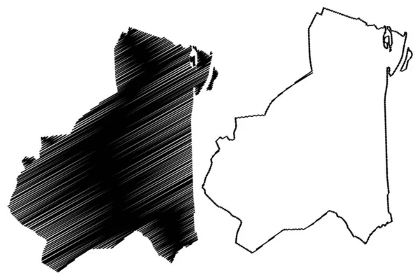 カペル自治体 オランダ王国 オランダ ニュージーランド ニュージーランド 地図ベクトル図 スケッチブック地図 — ストックベクタ