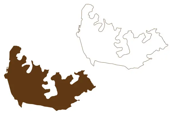 カナダ湾 オーストラリア ニューサウスウェールズ州 ニューサウスウェールズ州 地図ベクターイラスト スケッチカナダベイマップ — ストックベクタ