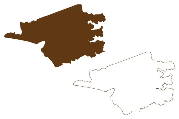 威洛比市 澳大利亚联邦 新南威尔士州 新南威尔士州 地图矢量图 速写草图威洛比地图 — 图库矢量图片