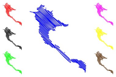 Kallsjon Gölü (İsveç Krallığı) harita vektör çizimi, çizim haritası